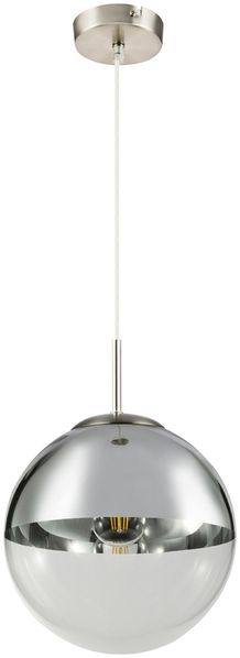 LED Hängelampe mit Glaskugel, Design in Chrom & Klarglas, Ø 25cm Bild 9