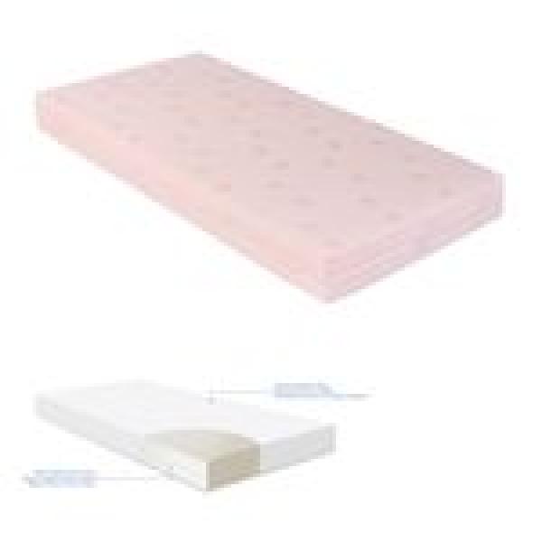 Kikkaboo Babybett-Matratze extra Comfort 120 x 60 x 12 cm, Bezug abnehmbar rosa