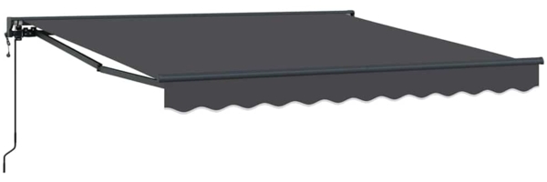 vidaXL Einziehbare Markise Anthrazit 300 x 250 cm Polyester und Metall 3329934