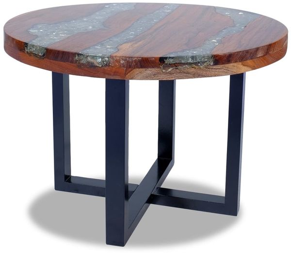 vidaXL Couchtisch Teak Harz 60 cm 243466 Bild 8