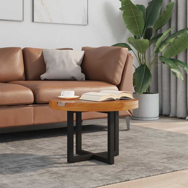 vidaXL Couchtisch Teak Harz 60 cm 243466