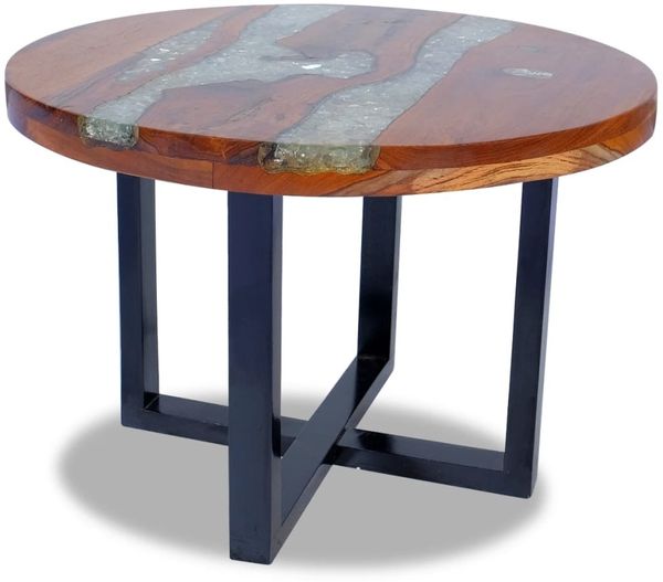 vidaXL Couchtisch Teak Harz 60 cm 243466 Bild 6