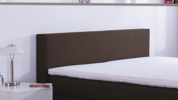 Meisterbetten Boxspringbett Vita 120x220 in W-Dark Brown, Matratzenbezug Nano, Komfortschaum-Topper Bild 4