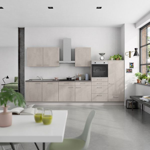 nobilia® Küchenzeile "Riva I", vormontiert, Ausrichtung wählbar, Breite 360 cm, wahlw. mit E-Geräten