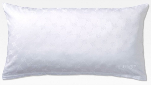 JOOP! 'Cornflower Double' Kissenbezug, Mako-Satin, Weiß, 40x80 cm