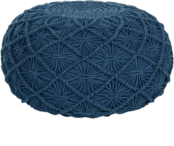 Pouf BERKANE Marineblau Baumwolle 50 cm 50 cm