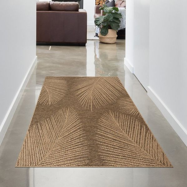 Carpetia Outdoorteppich In- & Outdoorteppich Jute-Look, rechteckig, Höhe: 5 mm, robuste Struktur wetterfest & pflegeleicht