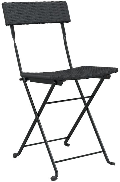 vidaXL Bistrostühle 6 Stk. Klappbar Schwarz Poly Rattan und Stahl 3152113 Bild 3