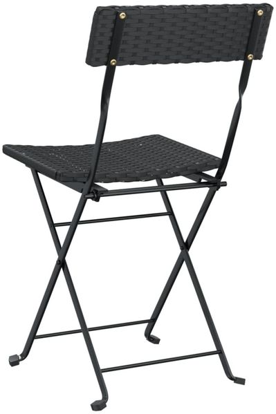 vidaXL Bistrostühle 6 Stk. Klappbar Schwarz Poly Rattan und Stahl 3152113 Bild 7