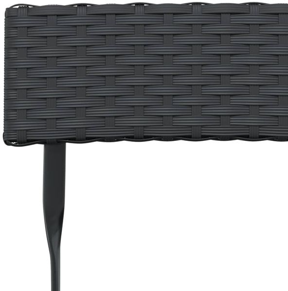 vidaXL Bistrostühle 6 Stk. Klappbar Schwarz Poly Rattan und Stahl 3152113 Bild 8