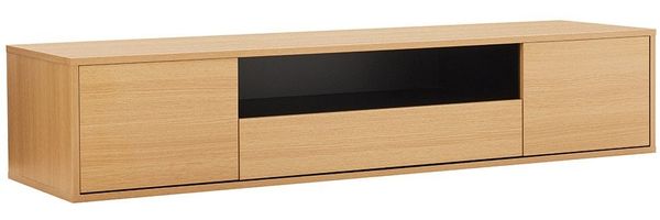 riess-ambiente TV-Board LOFT 150cm natur/schwarz - hängend, Eichen-Design, 5 Fächer, Schublade (Einzelartikel, 1 St), Sideboard mit Ablage & Stauraum- ideal für Flur, Wohnbereich & TV-Ecke