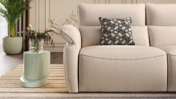 Sofanella Ledercouch Merida 3-Sitzer Funktionssofa elektrisches in Schwarz S: 242 Breite x 101 Tiefe Bild 8