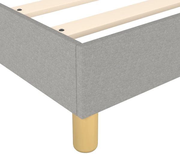 vidaXL Polsterbett, Stoff, 25,0 cm, Hellgrau, 80x200 cm, Natur Bild 7