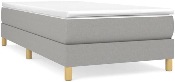 vidaXL Polsterbett, Stoff, 25,0 cm, Hellgrau, 80x200 cm, Natur Bild 2