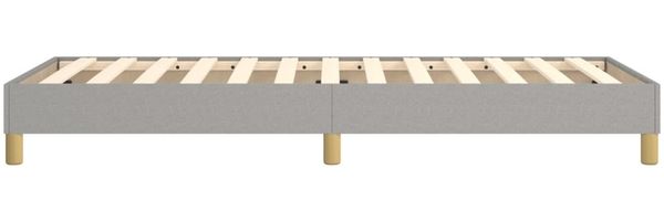 vidaXL Polsterbett, Stoff, 25,0 cm, Hellgrau, 80x200 cm, Natur Bild 6