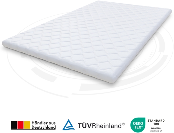 Topper 80x200 cm Matratzenauflage mit Latex Höhe 4 cm Matratzenschoner H2 Bild 2