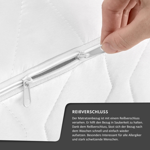 Topper 80x200 cm Matratzenauflage mit Latex Höhe 4 cm Matratzenschoner H2 Bild 7
