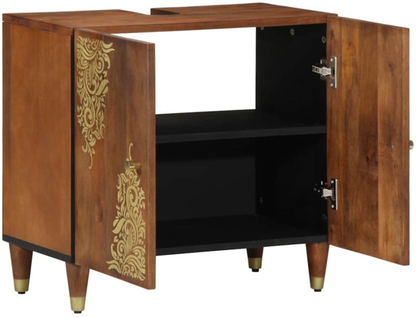 vidaXL Waschbeckenunterschrank mit Speicher Honigbraun 62 x 33 x 58 cm 4018755