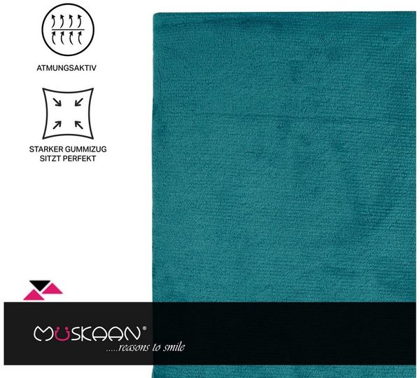 Müskaan Spannbettlaken Spannbetttuch Cashmere Touch Bettlaken Flausch Warm, Nicki, Gummizug: Rundumgummizug, Matratzen Bezug bis 22cm Matratzenhöhe Kuschelig Flauschig