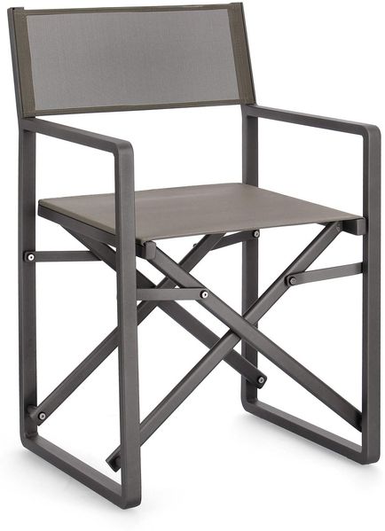 Regiestuhl Ronoko aus Aluminium, modern klappbar, anthrazit, leicht und pflegeleicht
