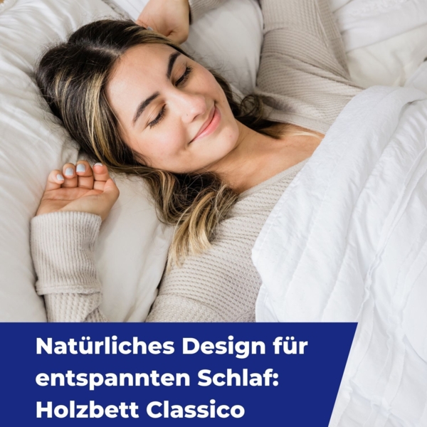 Coemo Bett Classico Holzbett Bettgestell mit Lattenrost Massivholz Kiefer Farbe Anthrazit 80 x 200 cm Bild 7