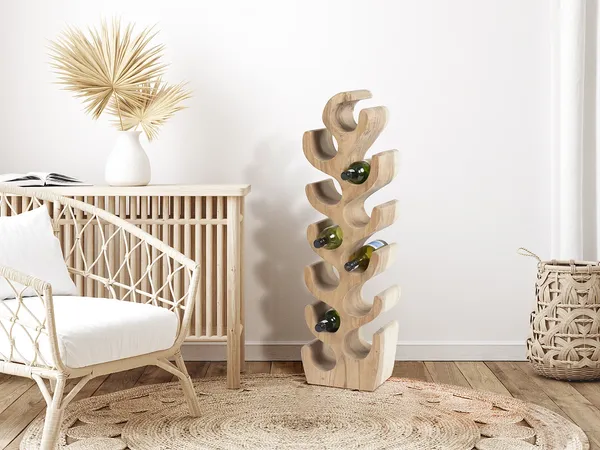 Vente-unique - GUIMARAS Küchenzubehör Holz, Platte Beige - B 19 cm x H 100 cm x L 28 cm