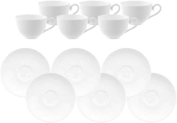 Villeroy & Boch Royal Kaffeetasse mit Untertasse 200 ml 6er Set