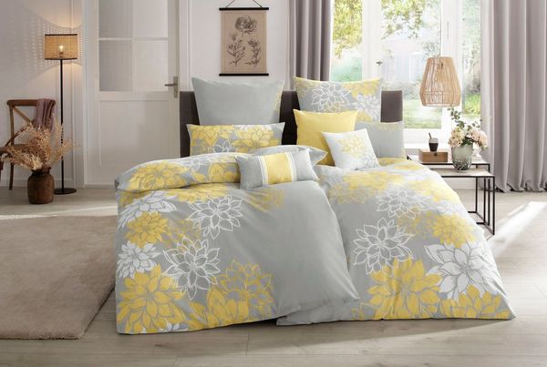 Home affaire Bettwäsche Susan in Gr. 135x200 oder 155x220 cm, Polycotton recycelt, 2 teilig, in verschiedenen Qualitäten, romantische Bettwäsche mit Blumen