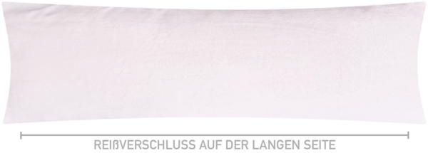 Heubergshop Seitenschläferkissenbezug, (1 Stück), 40x145cm, Fleece Winter flauschig weich warm Kissenbezug (Weiß)