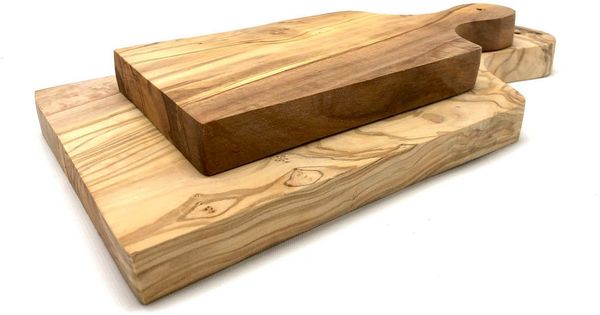 Olivenholz-erleben Schneidebrett, Olivenholz, (Set, 2-St)