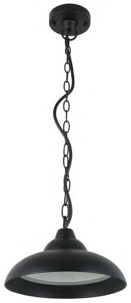 Licht-Erlebnisse Außen-Deckenleuchte ÖREBRO, LED, Warmweiß, LED Aluminium H: max. 73 cm B: 25 cm IP44 Schwarz rund 1200 lm Modern