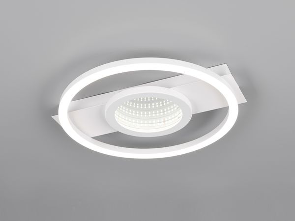 Trio LED-Deckenleuchte Wheeler Ø 35 cm neutralweiß weiß matt