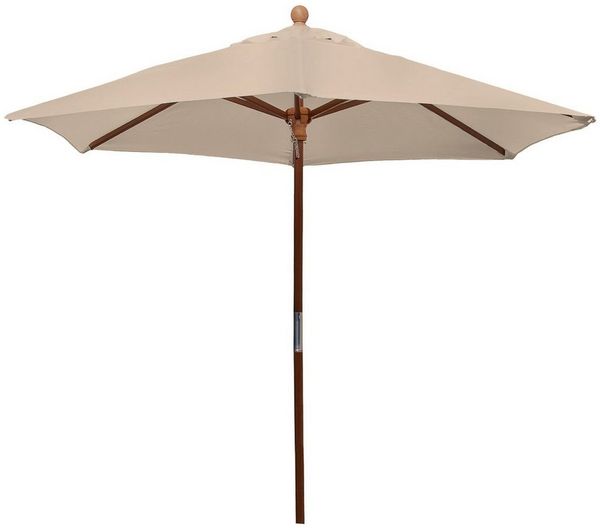 anndora-sonnenschirm Sonnenschirm 2,1m Balkonschirm Landhausschirm rund, witterungsbeständiges Polyester - mit integriertem Winddach