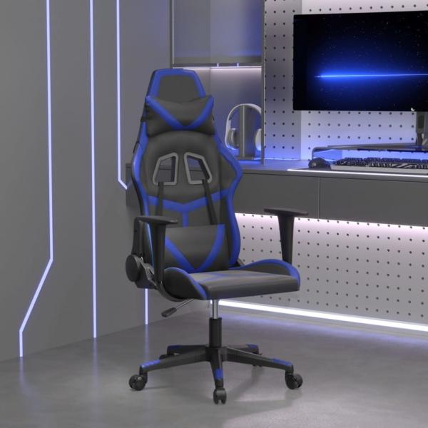 vidaXL Gaming-Stuhl Schwarz und Blau Kunstleder 3143665