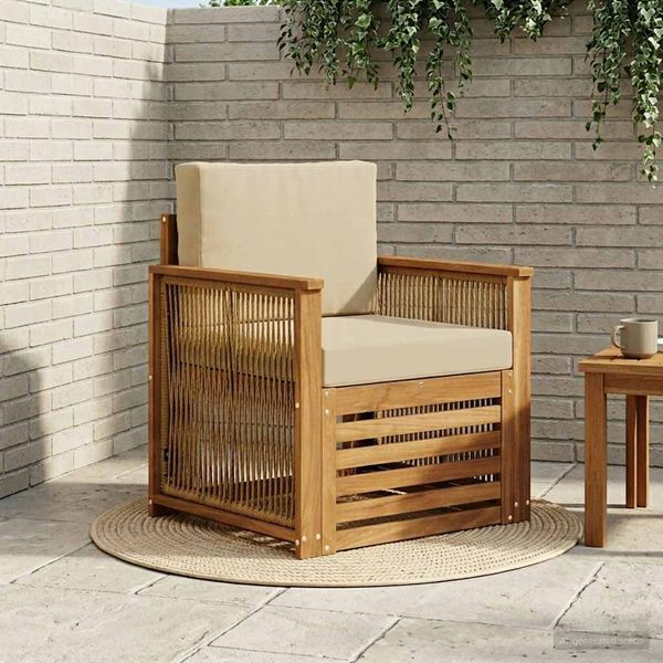 vidaXL Outdoor Mittelsofa Natur 3438917
