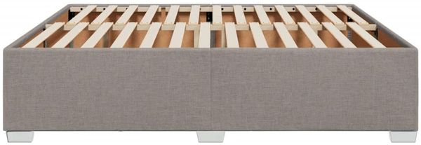 vidaXL Bettgestell ohne Matratze Taupe 180x200 cm Stoff 3284496 Bild 5