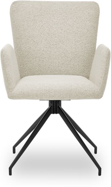 Armlehnstuhl STUTTGART, Creme, 58 x 86 x 62 cm, Kreuzgestell
