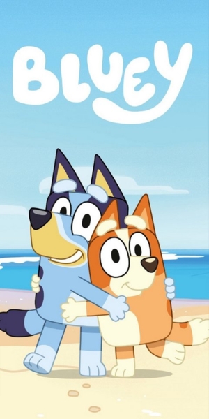 Bluey Badehandtuch Strandtuch 70x140 cm aus Baumwolle – saugfähig & weich