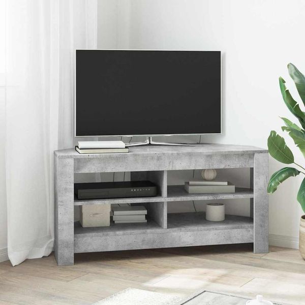 vidaXL EckTVSchrank Beton Grau 102 x 40,5 x 45 cm Holzwerkstoff 889778