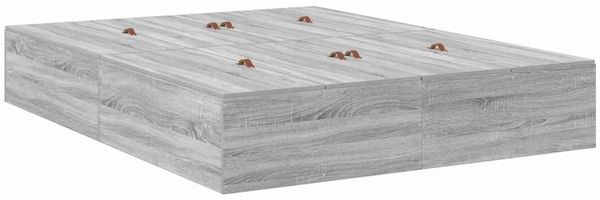 vidaXL Aufbewahrungsbettgestell Graues Sonoma 160 x 200 cm 3335394 Bild 8