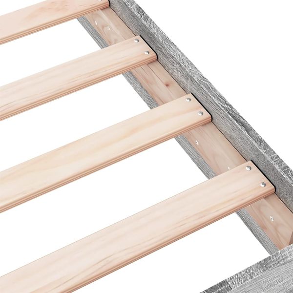 vidaXL Bettgestell ohne Matratze Grau Sonoma 180x200 cm Holzwerkstoff 842005 Bild 7