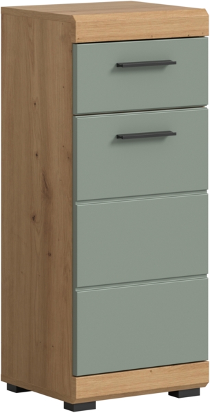 Xonox Scout Standschrank (B/H/T: 37x88x31 cm) in Salbei und Artisan Eiche Nachbildung