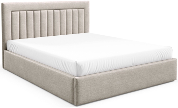 Selsey 'Averin' Polsterbett 180x200 mit Bettkasten, beige Velours