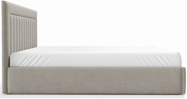 Selsey 'Averin' Polsterbett 180x200 mit Bettkasten, beige Velours Bild 5
