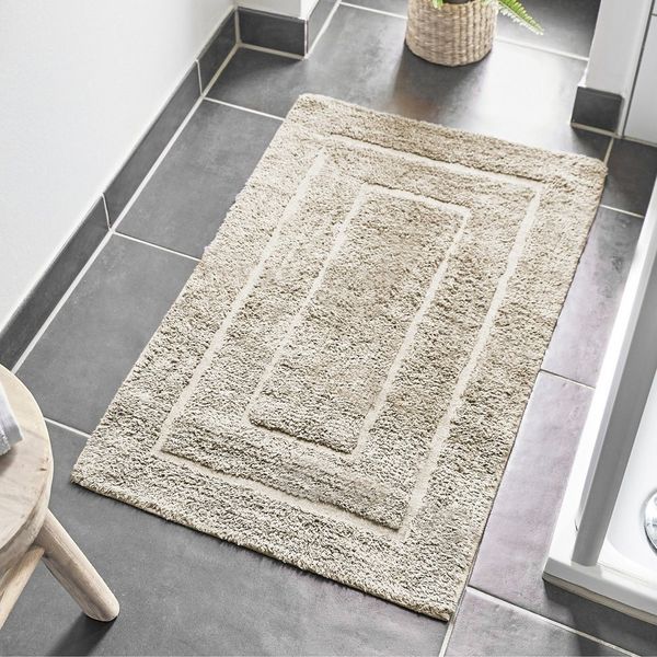 Andiamo Badematte Havanna, 50x80 cm, Höhe 7,5 mm, fußbodenheizungsgeeignet, schnell trocknend, Baumwolle, Polyester, rechteckig, Badteppich, Uni Farben, Hoch-Tief Effekt, verschiedene Designs
