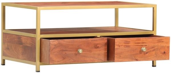 vidaXL Couchtisch 90 x 50 x 40 cm Massivholz Akazie 286187 Bild 2