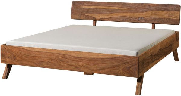 Bett Sheesham 200x200x80 natur sandgestrahlt lackiert MALMÖ 2 #234