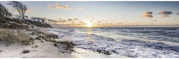 Keilrahmenbild Sonnenuntergang 140 x 45 cm