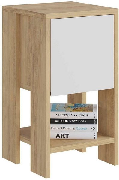 Decortie Nachttisch Ema, Modern Nachttisch, 30 x 30 x 55 cm, Schlafzimmermöbel
