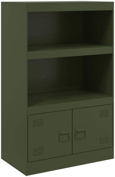 vidaXL Sideboard Olivgrün 67x39x107 cm Stahl 841671